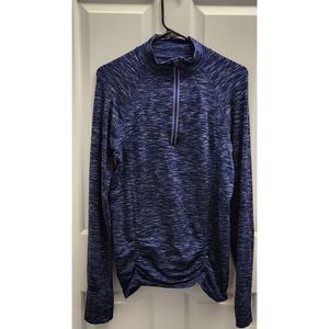 Athleta, Spacedye Fastest Track Half Zip Running fitness top, XL